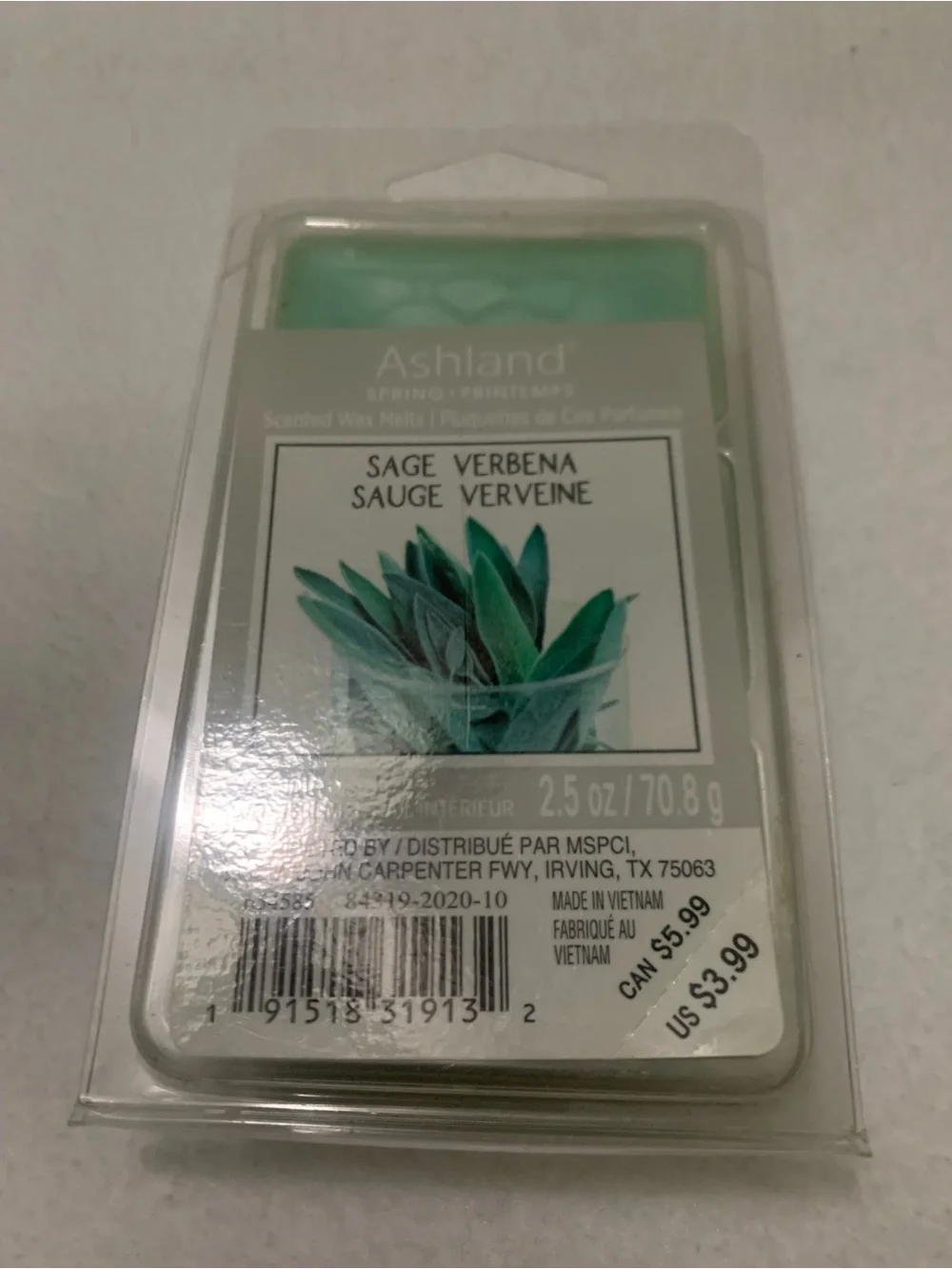 Ashland Pink Cherry Blossom and Green Sage Verbena Wax Melt Set